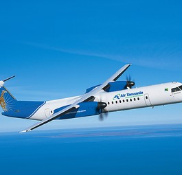 Dash 8 in den Farben von Air Tanzania: Auslieferung verhindert.