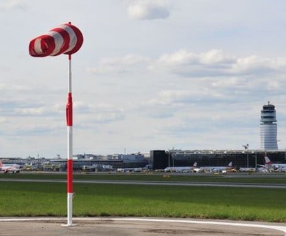 Flughafen Wien: Böen von bis zu 100 Kilometer pro Stunde.