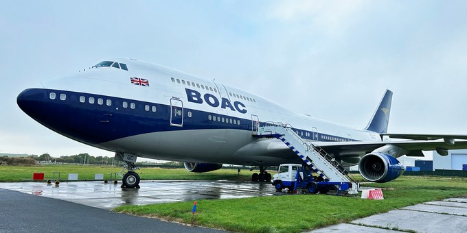 Die Boeing 747 in St. Athan.