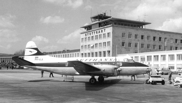Bis Anfang der Sechzigerjahre war der Auftritt nicht einheitlich. Im Bild eine De Havilland Heron in Stuttgart.
