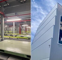 Das neue Hochregallager von Lufthansa Cargo von innen und außen.