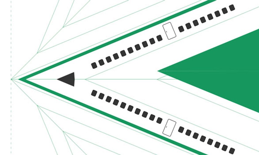 Faltbogen: Daraus wird eine Concorde. Fast wenigstens.