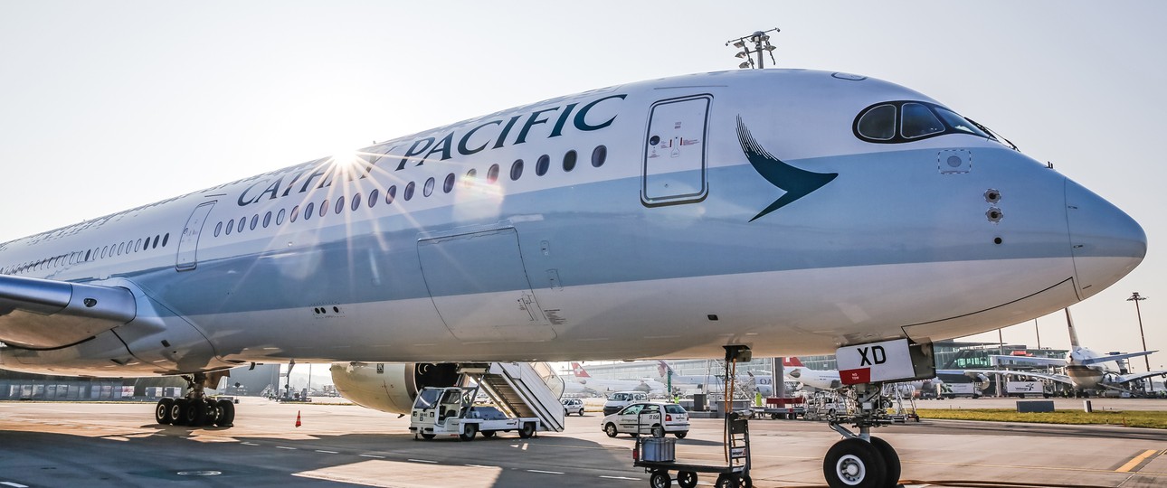 Airbus A350 von Cathay: Die Demonstrationen haben Folgen.