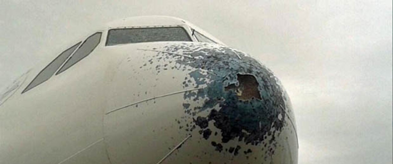 Die Nase des A330: Ziemlich zertrümmert.