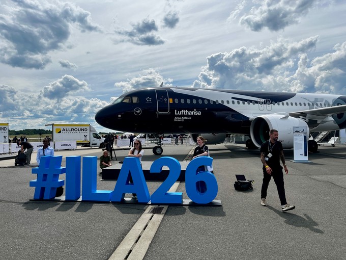 ILA 2026: Lufthansa hat zur Messe einen Airbus A320 Neo nach Berlin geschickt.