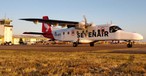 Dornier Do228 von Sevenair am Flughafen Braganca: Die Airline hat schon wieder Geldprobleme.