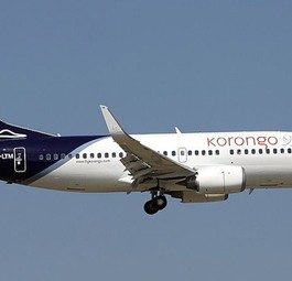 B737 von Korongo Airlines: Die Lizenz stammt aus Belgien.