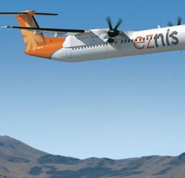 Bombardier Q400 in den Farben von Eznis: Neue Zeile.