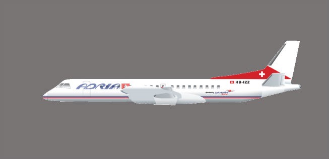 Bemalung von Adria Airways Switzerland: Die Airline kommt wohl doch nicht nach Bern.
