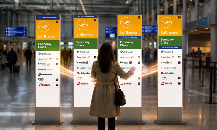 Neue Infostelen: Wie will Lufthansa Group die Reisenden künftig anpsrechen?