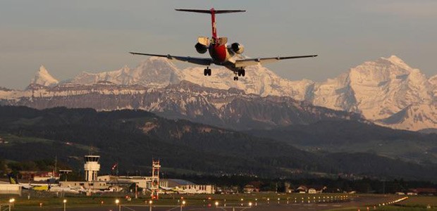 Landung am Flughafen Bern: Es ist ruhig geworden am Airport.