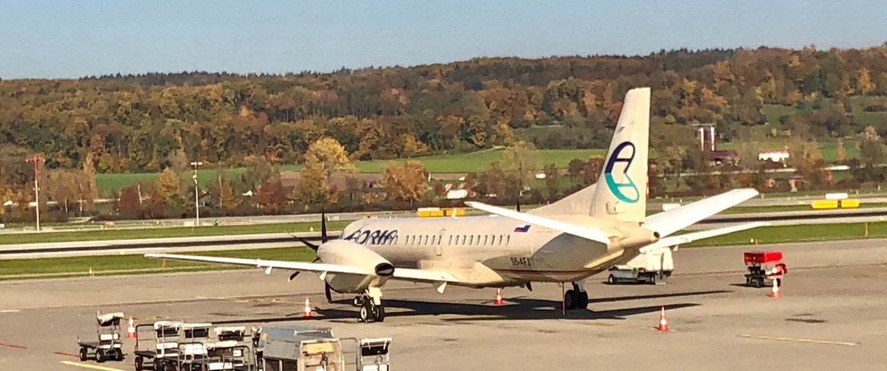 Saab 2000 von Adria Airways:  Ein solches Flugzeug ist für Paderborn geplant.