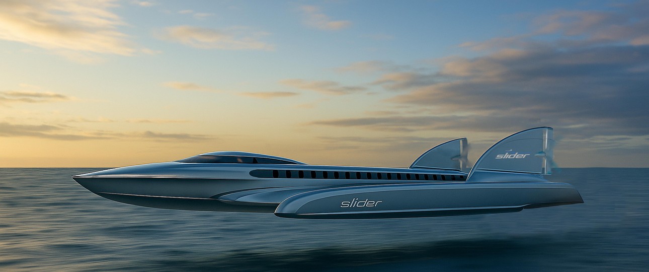 German Slider: So könnte eine 90m Version für 600 Passagiere oder 300 Tonnen Fracht aussehen.