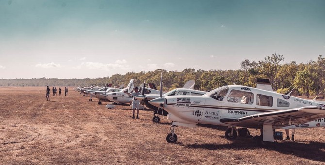 Flugzeuge vor dem Start: Das Outback Air Race findet dieses Jahr Ende August statt.