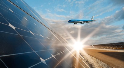 klm embraer e195 klm solarpark
