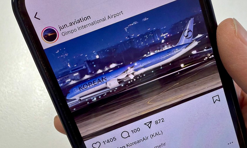 Bild der neuen Lackierung von Korean Air: Die Airline hat lange an der Neuerung gearbeitet.