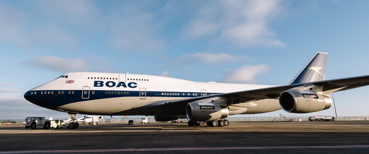 Boeing 747 von British Airways im Retro-Look: Die Jumbo-Jets spielten eine zentrale Rolle zur Feier des Jubiläumsjahrs 2019.