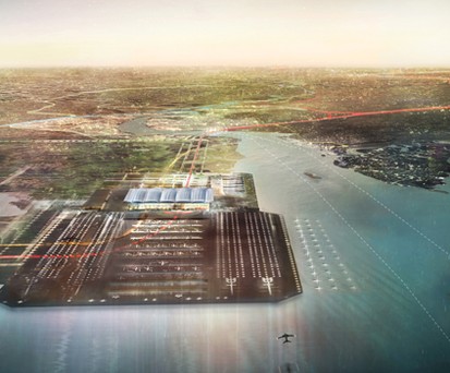 Riesig soll der neue Flughafen auf Boris Island werden...