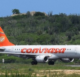 Flieger von Conviasa: Für die Langstrecke reicht's selber nicht.