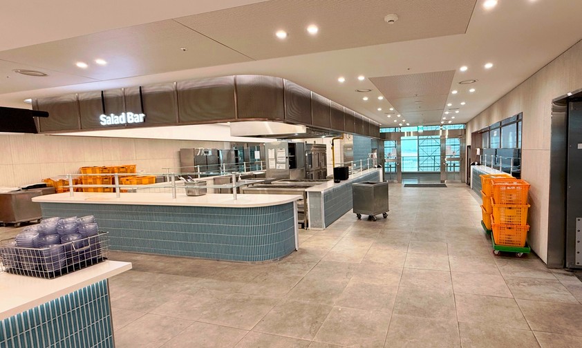 Die Kantine von Korean Air: Das Tollste kommt asm Ende des Flurs.