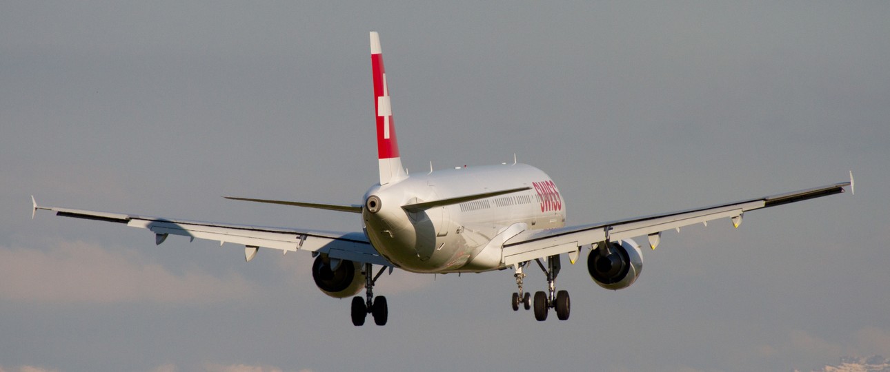 Airbus A321 von Swiss: 219 Plätze.