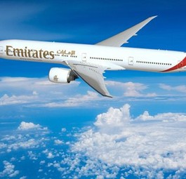 Boeing 777 von Emirates: Die Airline fliegt mit dem Langstreckenjet zwischen Italien und den USA.