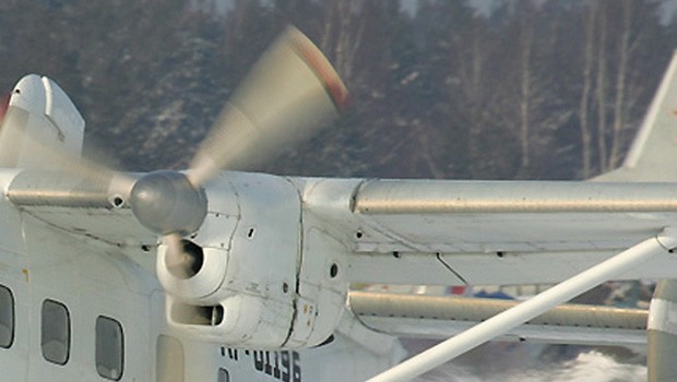 Propeller einer An-28: Einem solchen Flieger soll die Notlandung missglückt sein.