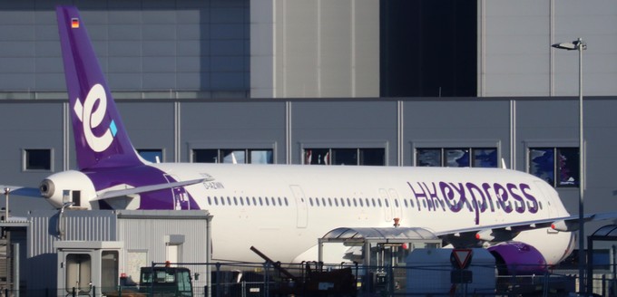 Der erste Airbus A321 Neo für HK Express: Trägt die neue Bemalung.