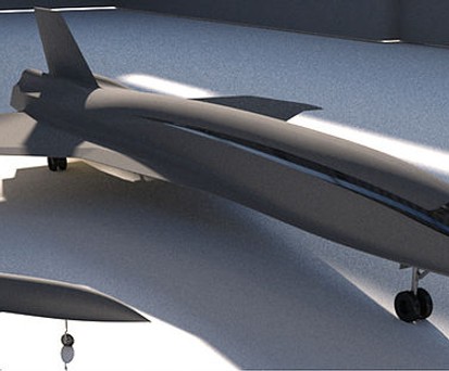 Konzeptgrafik des Hermeus: Der Hyperschallflieger soll in 90 Minuten von New York nach London fliegen.