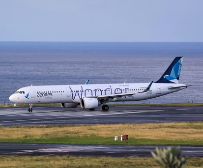 Airbus A321 LR von Azores Airlines: die Airline setzt das Flugzeug hauptsächlich auf USA-Flügen ein. 
