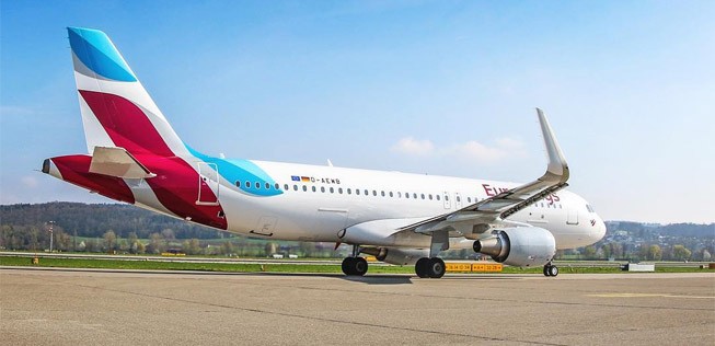 Airbus A320 von Eurowings: Nach Prag ausgewichen.