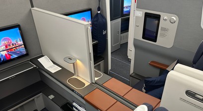 Acht Suites gibt es in der Business Class. Sie unterscheiden sich durch längere Betten, größere Bildschirme - und sie sind mit Türen verschließbar.
