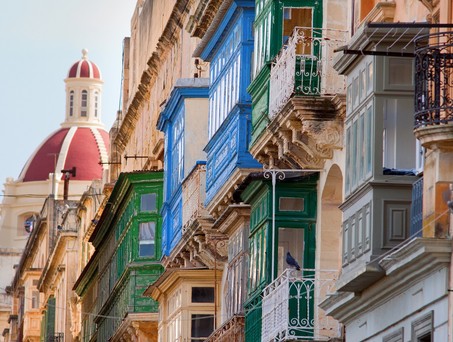 Bunte Strasse in Valletta