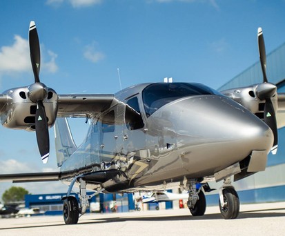 Eine Tecnam P2006T: Mit diesem Flugzeugtyp will Air Taxi Express das Uber der Luftfahrt werden.