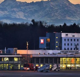 Airport Friedrichshafen im Winter: Mitarbeitende in Kurzarbeit.