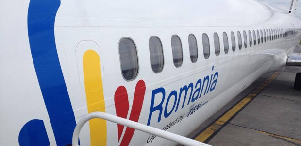 Flugzeug von Fly Romania: Es fliegt künftig nicht mehr.