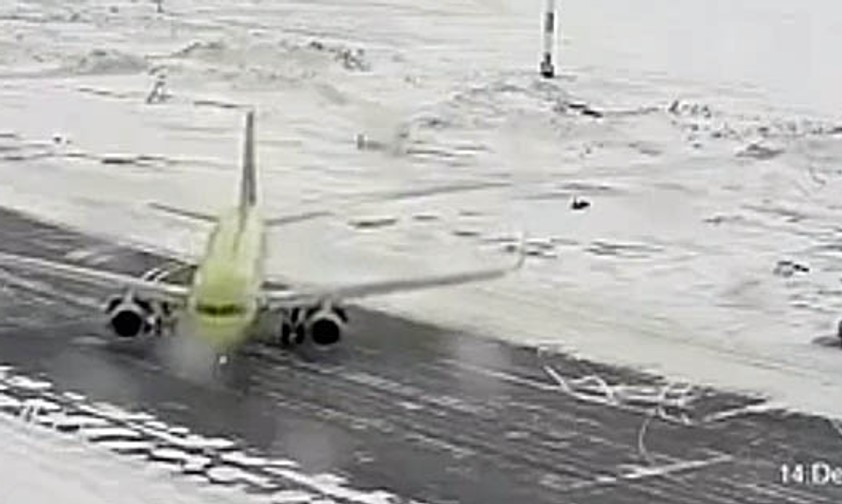 Airbus A320 dreht Pirouette auf dem Eis
