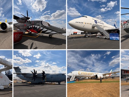 Bunte Flugzeugwelt in Farnborough: An der Messe werden Dutzende Fluggeräte gezeigt.