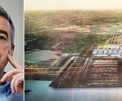 Michael O'Leary, Skizze des neuen Airports: Für den Ryanair-Chef keine Lösung.