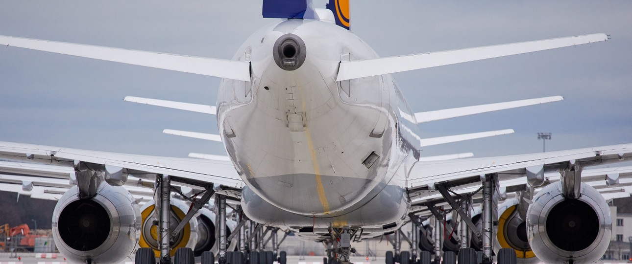 Geparkte Flugzeuge von Lufthansa: Viele werden reaktiviert.