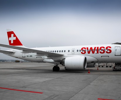 Airbus A220 von Swiss: Vier der Jets mussten am Boden bleiben.