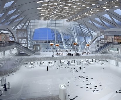 Terminal des Flughafens Neom Bay: Noch ganz schön viel Platz.