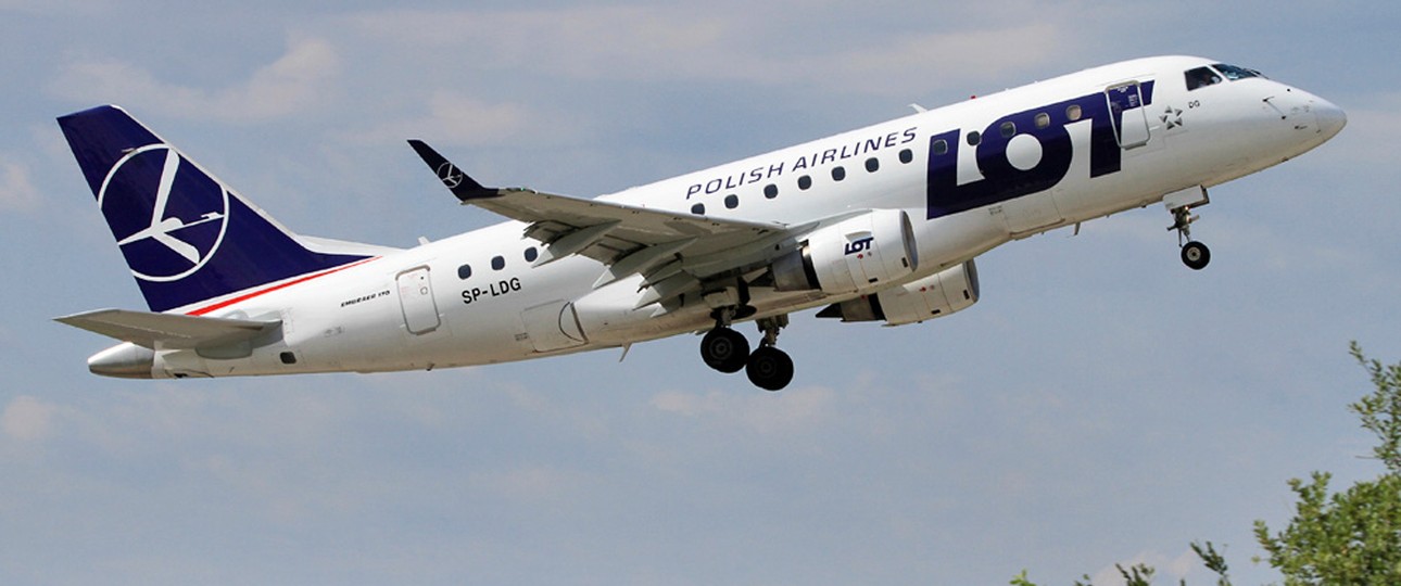 Embraer E170 von Lot: Die Fluglinie ist angeschlagen.