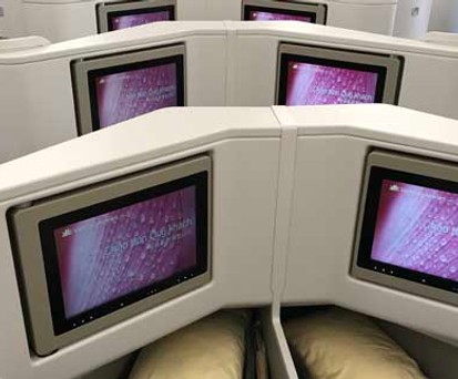 Jeder Sitz hat im Airbus A350 von Vietnam Airlines direkten Zugang zum Gang - ein großes Plus.