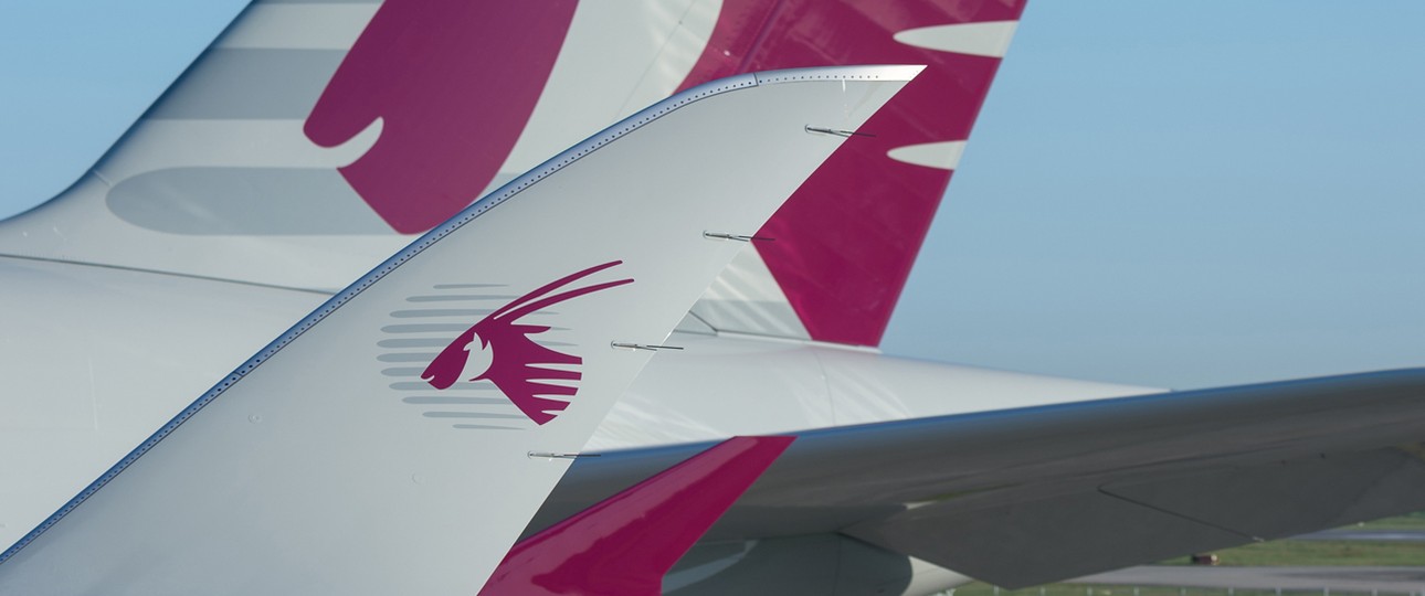 Airbus A350 von Qatar Airways: Mehr gibts nicht.