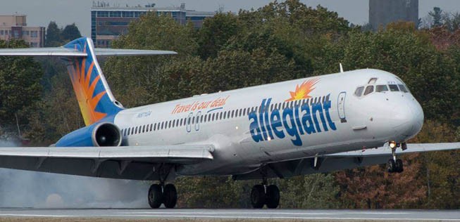 MD-80 von Allegiant Air: Die Crew drängte auf eine Notlandung.