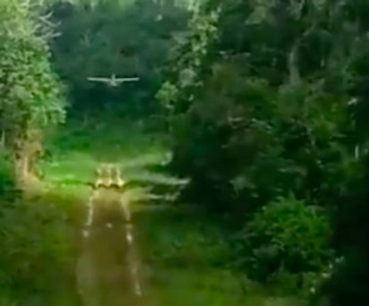 Landen mitten im Dschungel