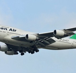 Mahan Airs Boeing 747-300 mit dem Kennzeichen EP-MNE: Wieder in der Luft.