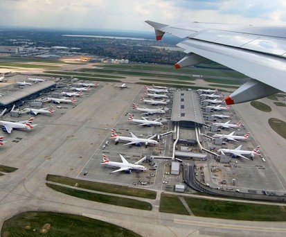 London-Heathrow aus der Luft: Auch hier droht Ungemach.