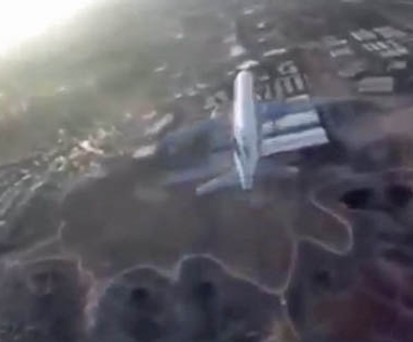 Drohne filmt Passagierjet bei Landung